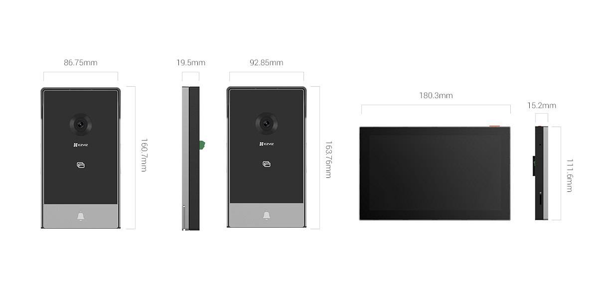 Videoportero EZVIZ HP7 - Negro, H.265 / H.264, 7 pulgadas, 2048 x 1296 pixeles Videoportero EZVIZ HP7 - Negro, H.265 / H.264, 7 pulgadas, 2048 x 1296 pixeles
